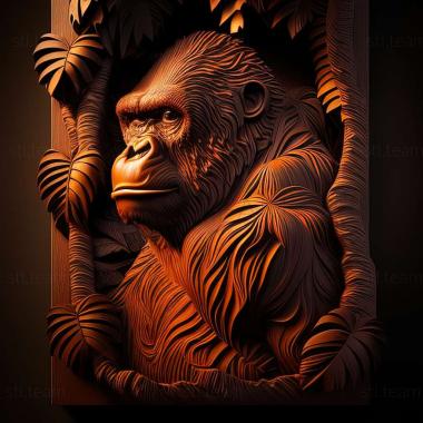 3D model Coco gorilla famous animal (STL)